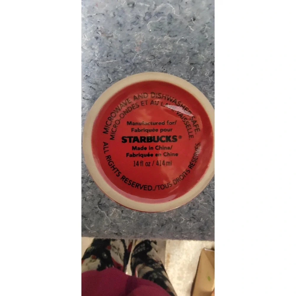 Starbucks Solid Red‎ Ceramic Mug 14oz Coffee Tea Cup